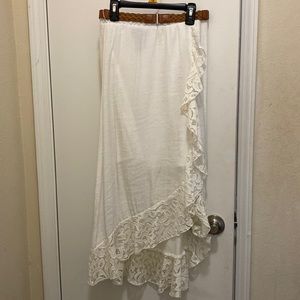 Cream flair skirt